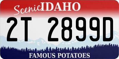 ID license plate 2T2899D