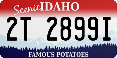 ID license plate 2T2899I