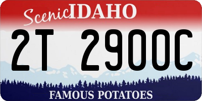 ID license plate 2T2900C