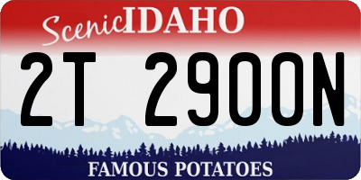 ID license plate 2T2900N