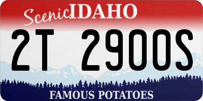 ID license plate 2T2900S