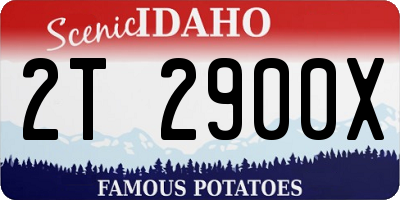 ID license plate 2T2900X