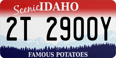 ID license plate 2T2900Y