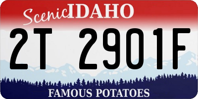 ID license plate 2T2901F