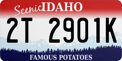 ID license plate 2T2901K