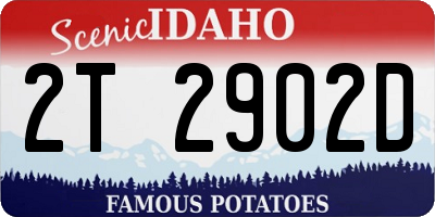ID license plate 2T2902D
