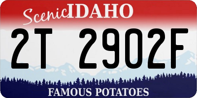 ID license plate 2T2902F
