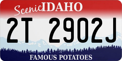 ID license plate 2T2902J