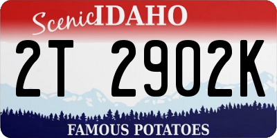 ID license plate 2T2902K