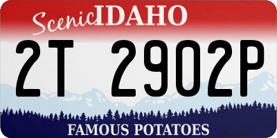 ID license plate 2T2902P