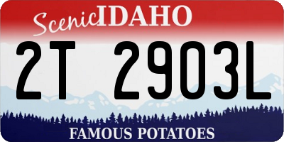 ID license plate 2T2903L