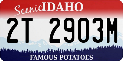ID license plate 2T2903M