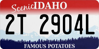 ID license plate 2T2904L