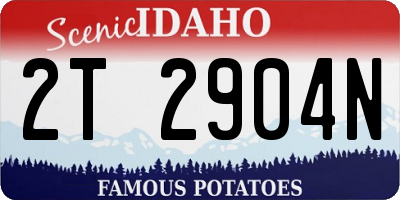 ID license plate 2T2904N