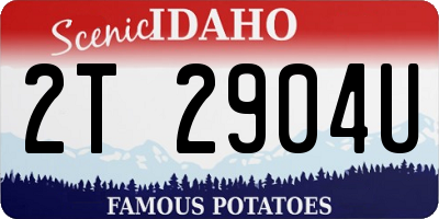 ID license plate 2T2904U