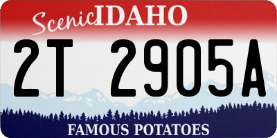 ID license plate 2T2905A
