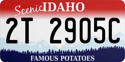 ID license plate 2T2905C