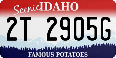 ID license plate 2T2905G