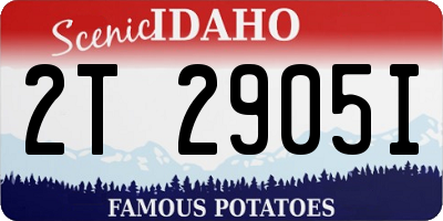 ID license plate 2T2905I