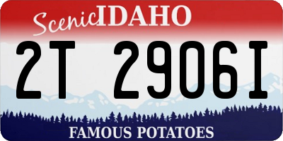 ID license plate 2T2906I