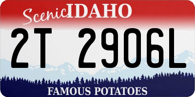 ID license plate 2T2906L