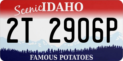 ID license plate 2T2906P