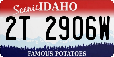 ID license plate 2T2906W