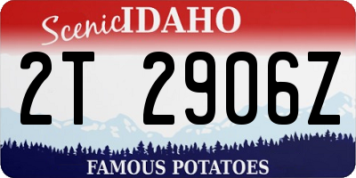 ID license plate 2T2906Z