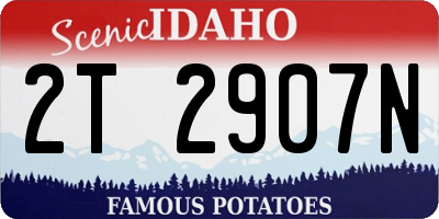 ID license plate 2T2907N