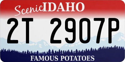ID license plate 2T2907P
