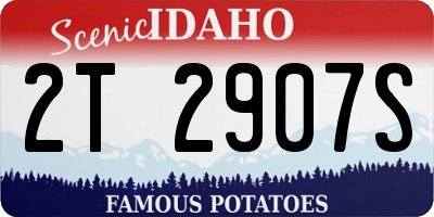 ID license plate 2T2907S