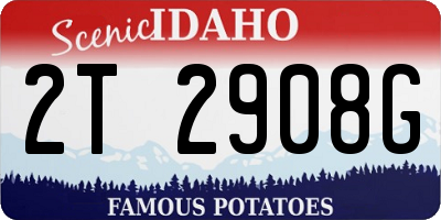 ID license plate 2T2908G