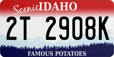 ID license plate 2T2908K