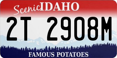 ID license plate 2T2908M