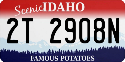ID license plate 2T2908N