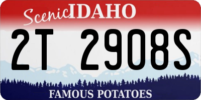 ID license plate 2T2908S