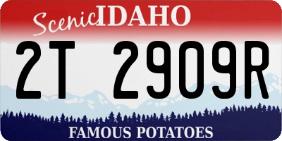 ID license plate 2T2909R