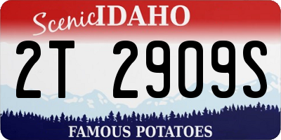 ID license plate 2T2909S