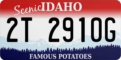 ID license plate 2T2910G