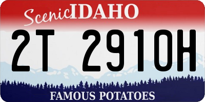 ID license plate 2T2910H