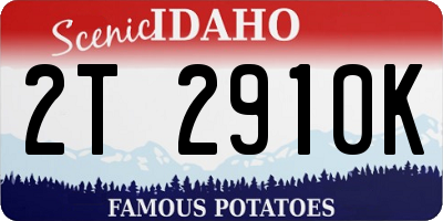 ID license plate 2T2910K
