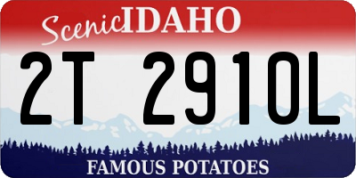 ID license plate 2T2910L
