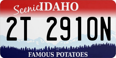 ID license plate 2T2910N