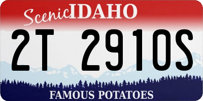ID license plate 2T2910S