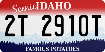 ID license plate 2T2910T