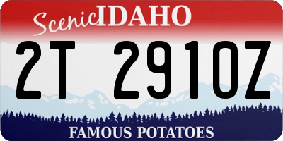 ID license plate 2T2910Z