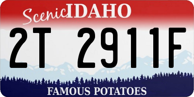 ID license plate 2T2911F