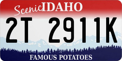 ID license plate 2T2911K