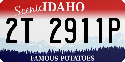 ID license plate 2T2911P