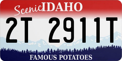 ID license plate 2T2911T